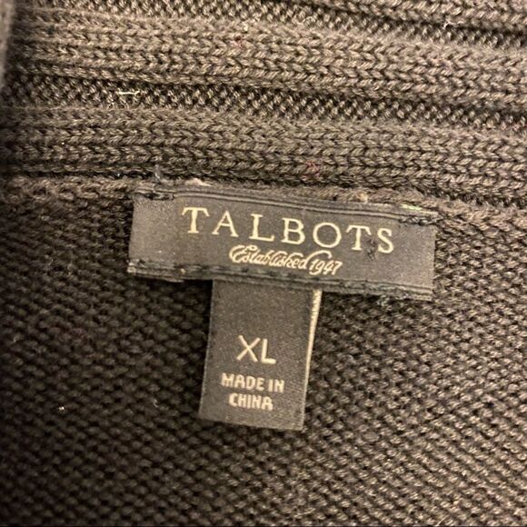 Talbots Black Short Sleeve Shrug Cardigan Sweater‎ Sz XL - Picture 11 of 13